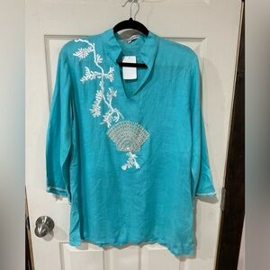 Barbara Gerwit Embroidered Beaded Blouse